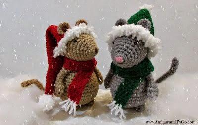 TUTORIAL: Como hacer ratoncitos amigurumis navideños a crochet