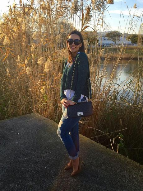 White Shirt & Crop Top