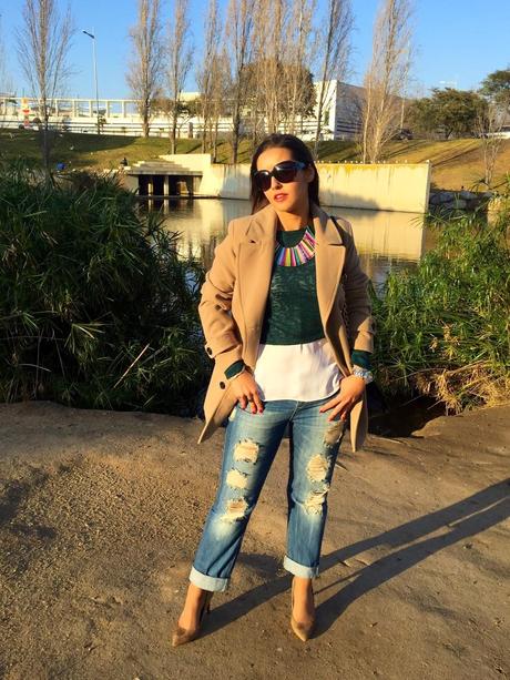White Shirt & Crop Top