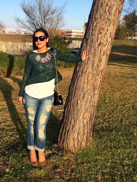 White Shirt & Crop Top