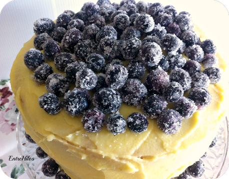 TARTA DE LIMON Y ARANDANOS ESCARCHADOS