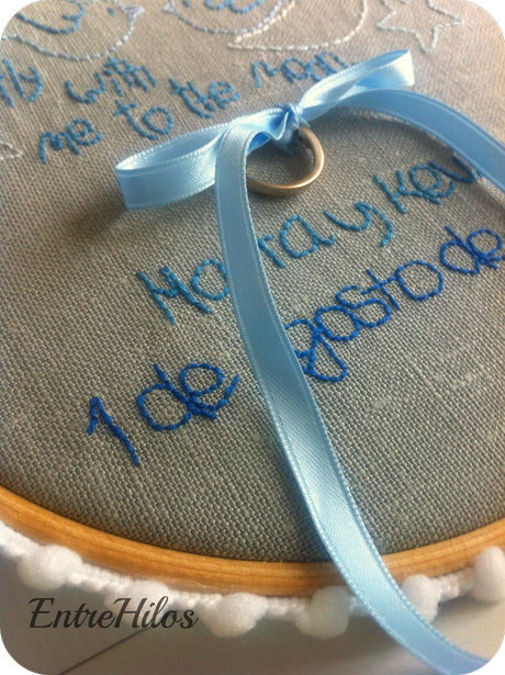 PORTA ANILLOS EN BASTIDOR MARTA&KEVIN