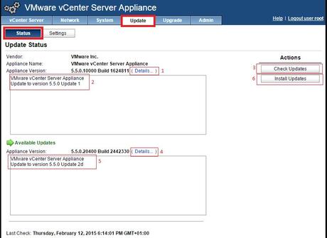 Check Update vCenter Server Appliance