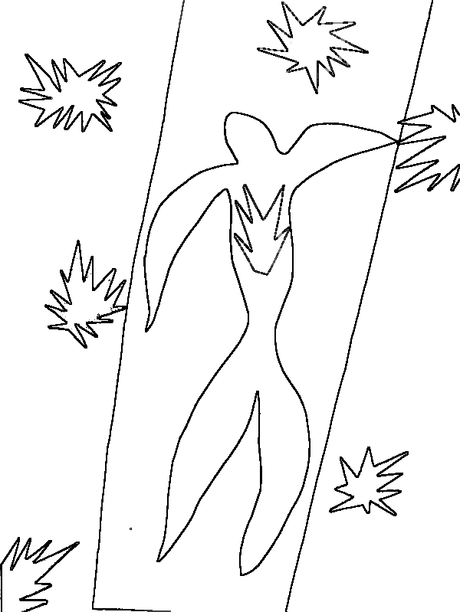 Icaro, Henri Matisse para colorear