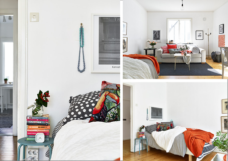 Small & Low Cost: Apartamentos pequeños, el dormitorio en el salón.