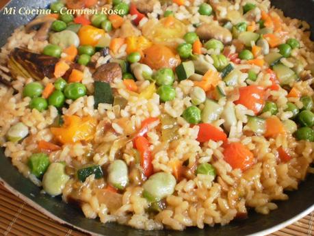 PAELLA VEGETARIANA (ARROZ CON VERDURAS)