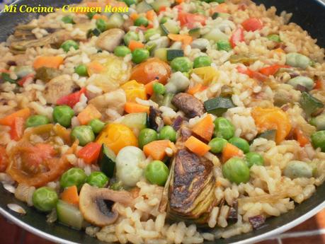 PAELLA VEGETARIANA (ARROZ CON VERDURAS)