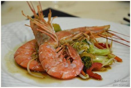 Wok de Gambones y Verduras