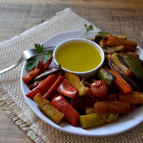 VERDURAS A LA BARBACOA CON VINAGRETA DE LIMA