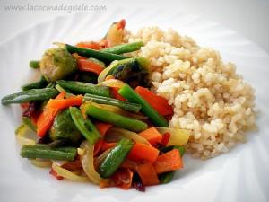 Salteado de Vegetales con Arroz integral
