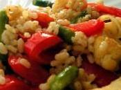 Vegetales salteados arroz integral