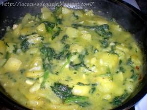 Tortilla de Espinacas con Papas