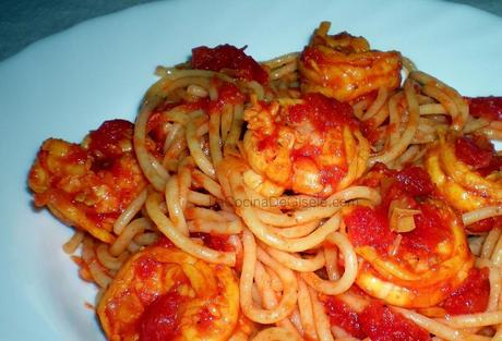 Pasta con Gambas (camarones)