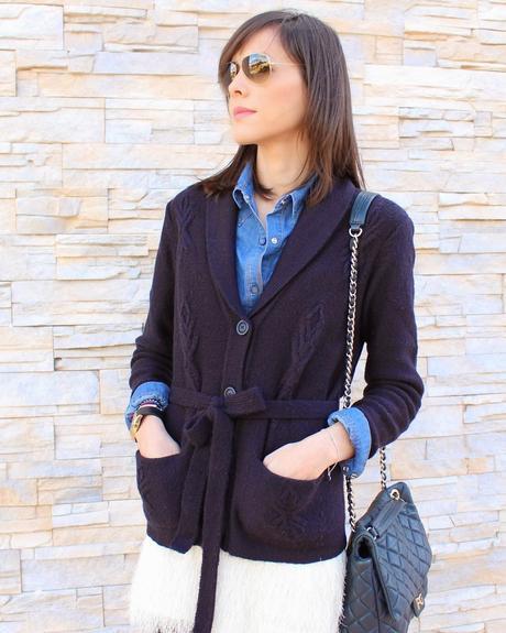 Parka cuello de pelo