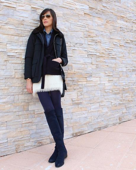 Parka cuello de pelo