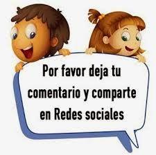 Deja tu comentario y comparte en Redes sociales Deja tu comentario y comparte en Redes sociales