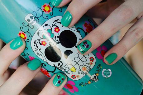 ♔ Manimonday - Un verde COOL / Nail Art ❀