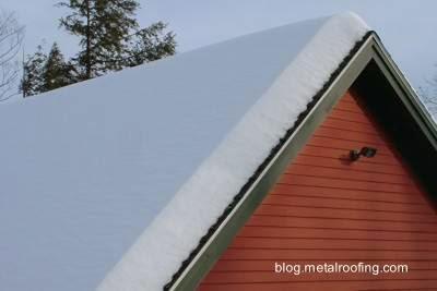 Los techos de chapa metálica y el tiempo frío.