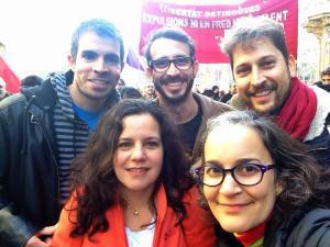 2014: Ecocosmopolita al timón 350 manifestándonos contra la Ley Mordaza