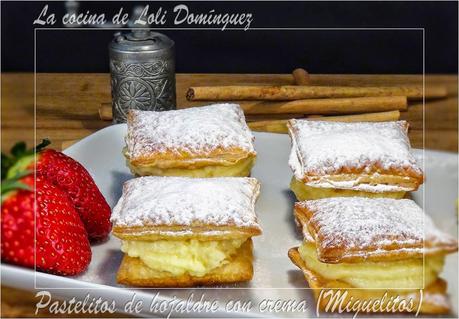 Pastelitos de hojaldre con crema (Miguelitos)