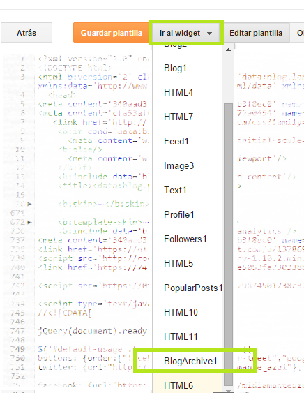 Personalizar el widget de Archivo del blog
