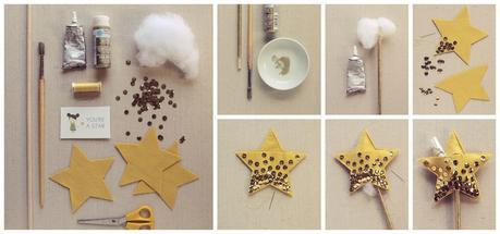 DIY: Varita mágica con forma de estrella