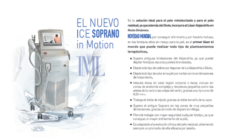 ICE SOPRANOANO, La solución para el vello residual o miniaturizado ya en IML
