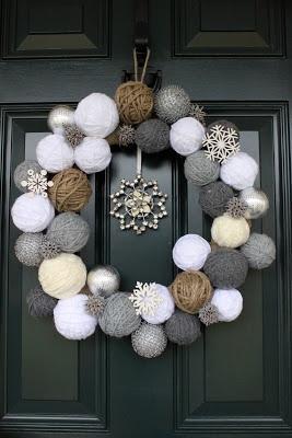 Two Junk Chix: Snowball Wreath