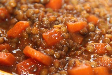 Lentejas especiadas con chorizo