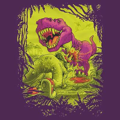 Bloody Extinction of Purple T Rex Dinosaur