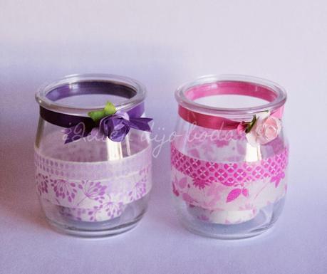 Velas Shabby Chic para regalar a los invitados