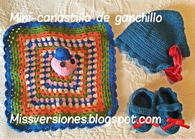 Mini canastilla de ganchillo