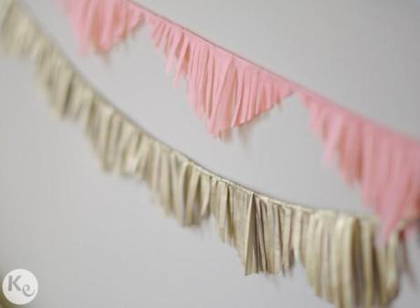 DIY #180. Guirnalda de flecos/ Fringe garland DIY. fringe garland. Easy party decor