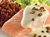 Salmón salsa alcaparras