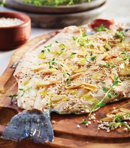 Trucha al horno con amaranto y tomillo