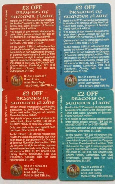 Tarjetas de llamada de BT para Dragonlance y Lankhmar(AD&D)