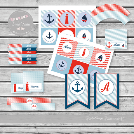 Decoración personalizada Comunión Marinero Decoración personalizada Comunión Marinero