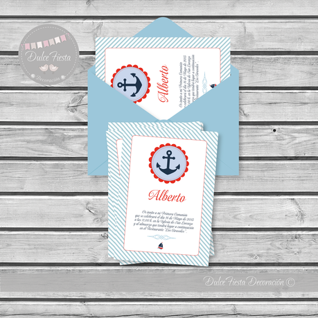 Decoración personalizada Comunión Marinero Decoración personalizada Comunión Marinero