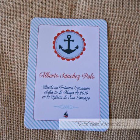 Decoración personalizada Comunión Marinero Decoración personalizada Comunión Marinero