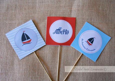 Decoración personalizada Comunión Marinero Decoración personalizada Comunión Marinero