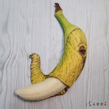 Este hombre transforma plátanos en magnifico arte