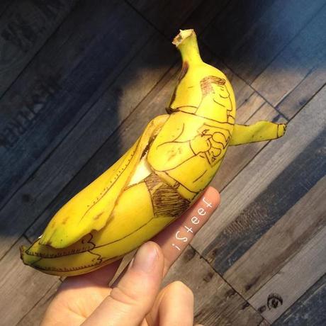 Este hombre transforma plátanos en magnifico arte