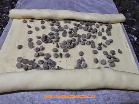 Palmeritas de crema y chocolate