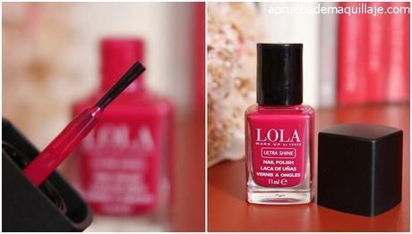 Detalles del esmalte de uñas ultrashine 007 Berrylicious de Lola Makeup