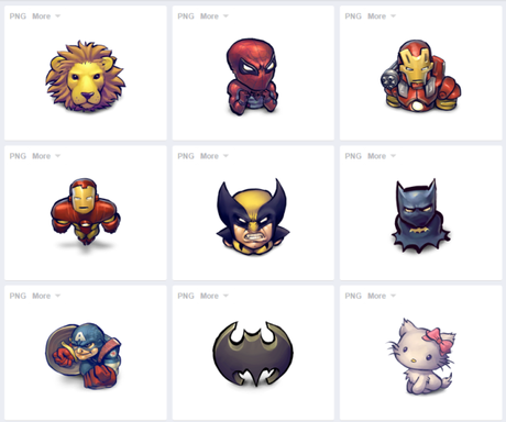 Descarga grautitamente 97 iconos de superheroes desde iconfinder.