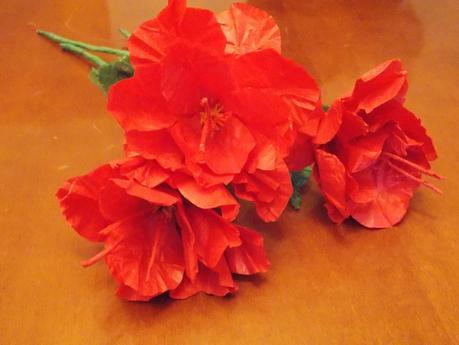 Hibisco flor de papel de seda