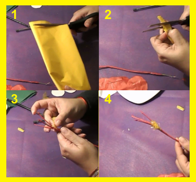 Como hacer flor de papel de seda