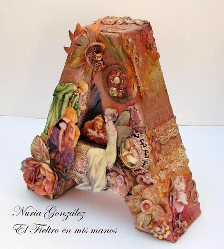 Letra alterada con la técnica de Mix Media