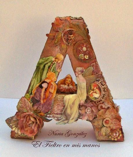 Letra alterada con la técnica de Mix Media