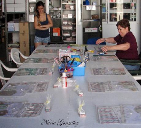 1º taller de Scrapbook en la papelería Doema,Mairena del Alcor